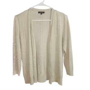 Verve Ami Women's Beige Open Front Sweater Size Large